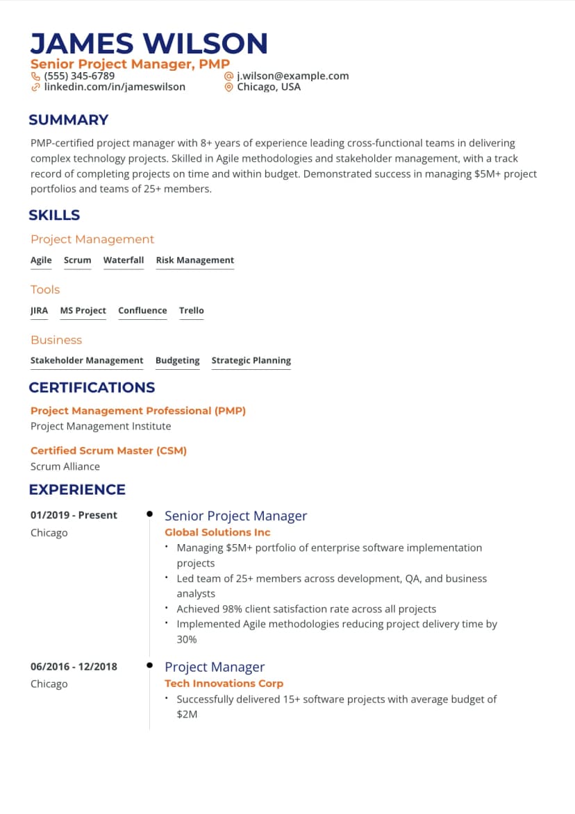 Chronicle CV Template