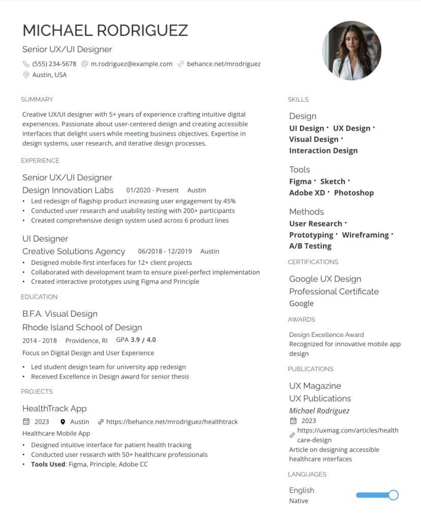 Clean CV Template