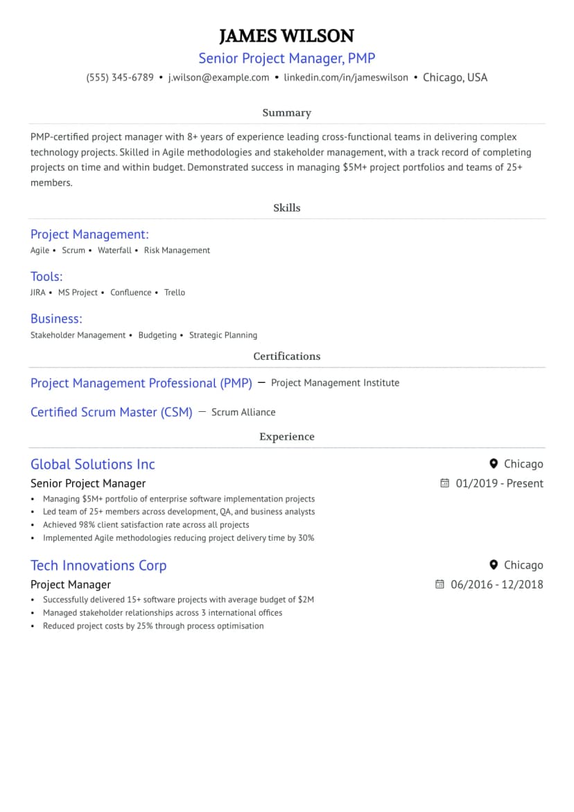 Elite CV Template