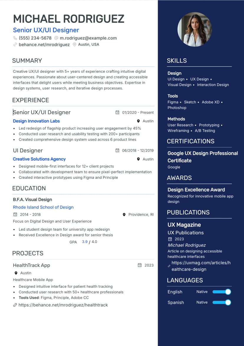 Refined CV Template