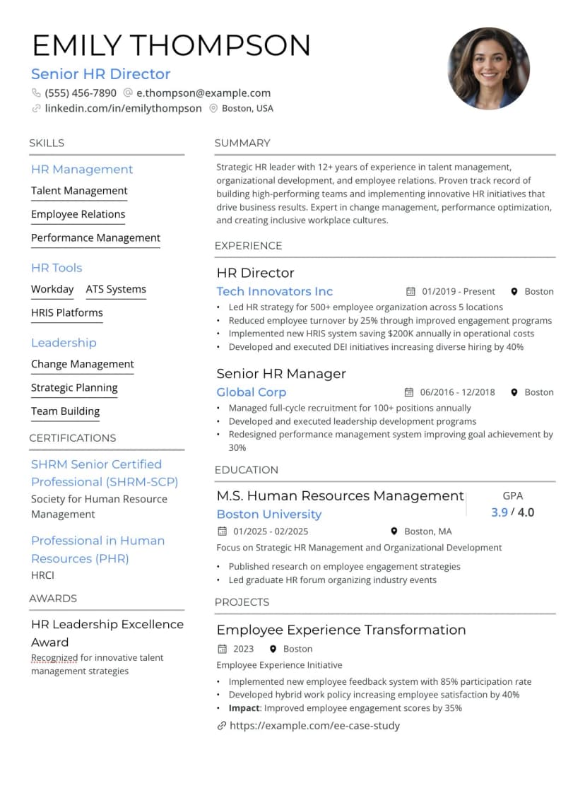 Trendy CV Template